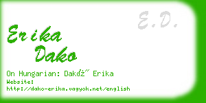 erika dako business card